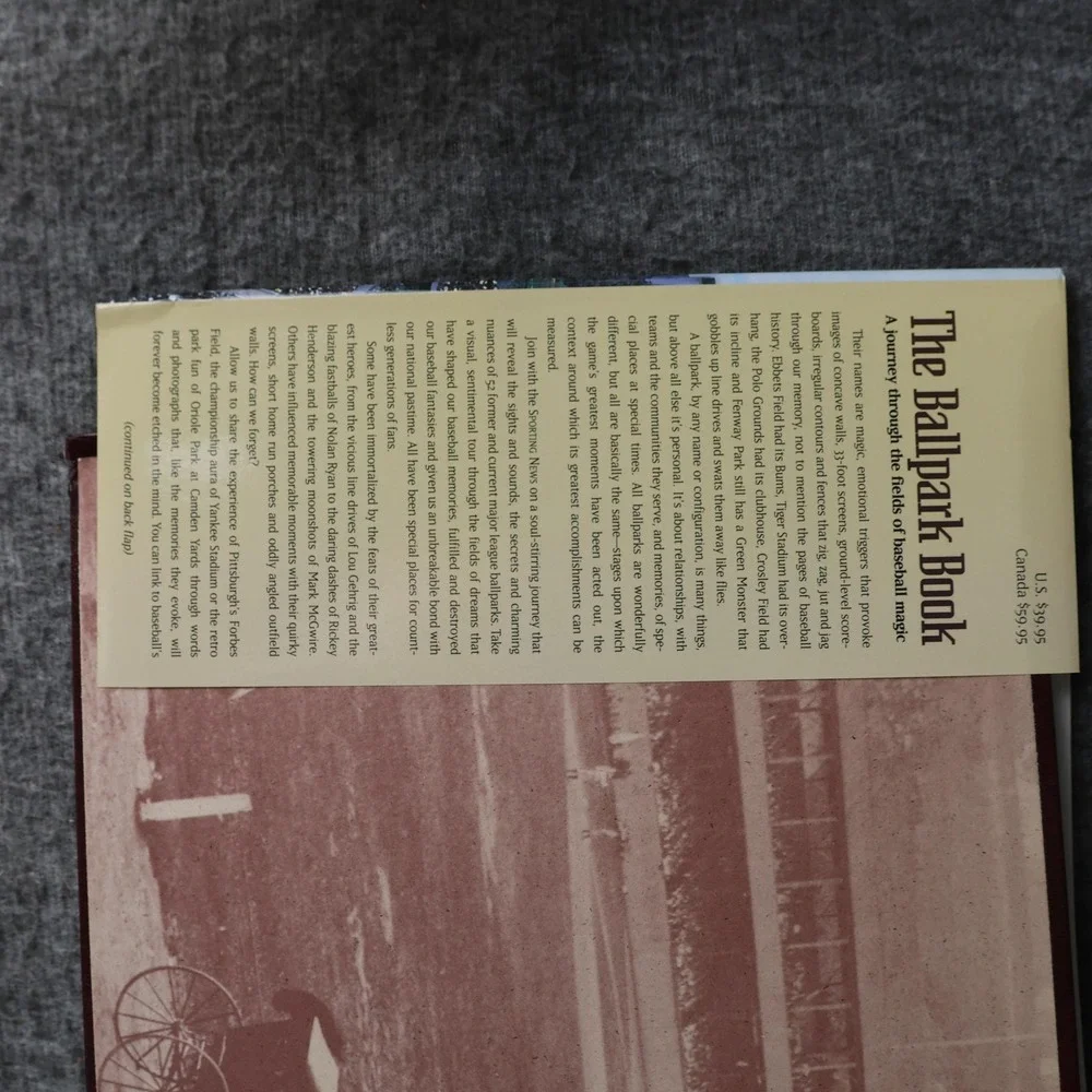 The Ballpark Book Ron Smith HC DJ Sporting News Baseball Stadiums Illustrated